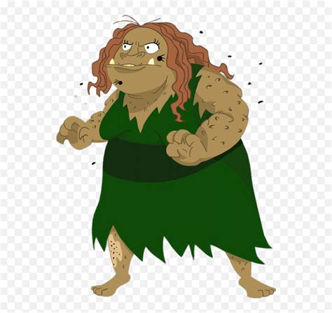 Grundulla The Ugly Ogre Transparent Png Ugly Cartoon Characters With Curly Hair Ogre Png