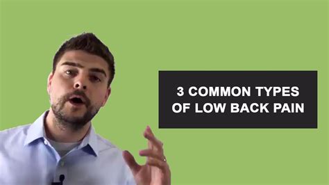 3 Common Types Of Low Back Pain Youtube