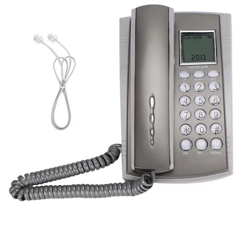 Wall Mount Landline Phone Desktop Corded Telephone Caller Id Clear
