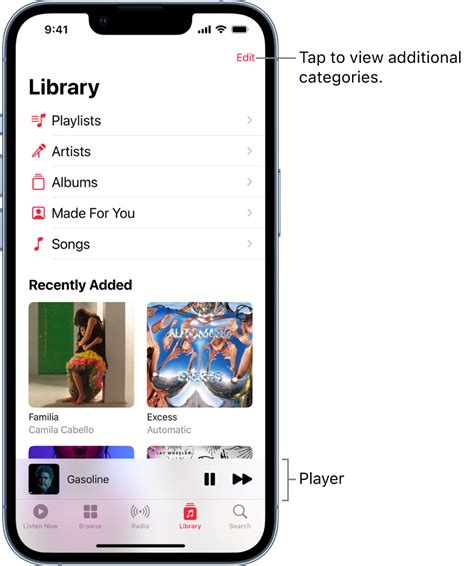 View Albums Playlists And More In Music On Iphone Apple Support My