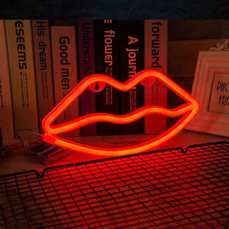Wholesale And Retail Decorative Light Neon Lip Sign Led Night Lights