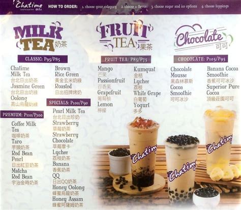 Chatime menu and price list (updated 2020). 7 Popular Milk Tea brands in Cebu | Sugbo.ph - Cebu