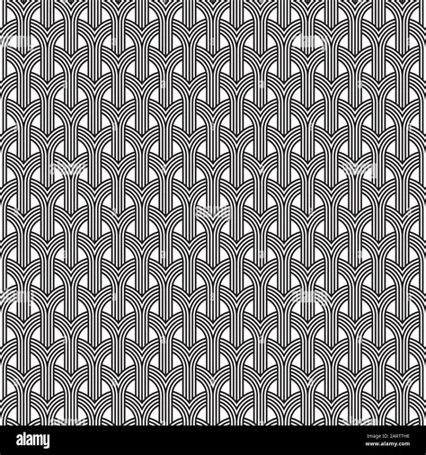 Art Deco Seamless Weave Pattern Background Texture Stock Vector Image