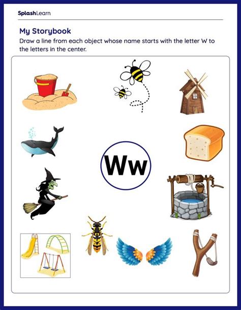 Letter Sound W Worksheets For Kids Online Splashlearn