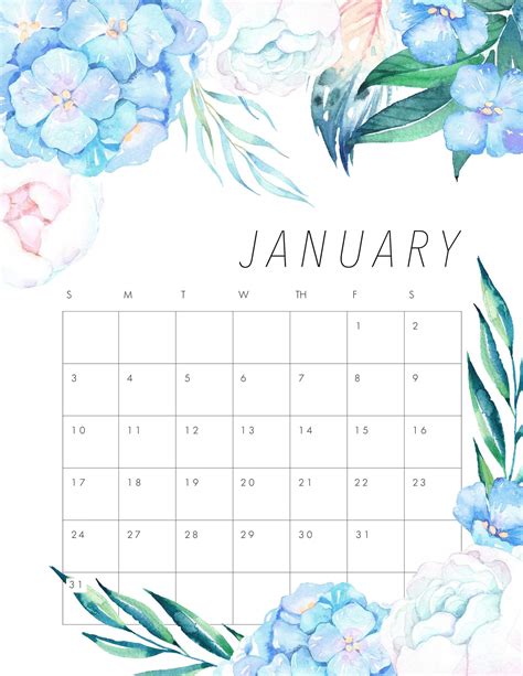 January 2021 Floral Calendar Desk Wallpaper Flower Images