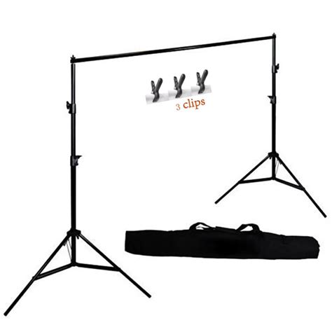 MEHOFOTO Adjustable Photography Background Support Stand Photo Backdrop Crossbar Kit Clips