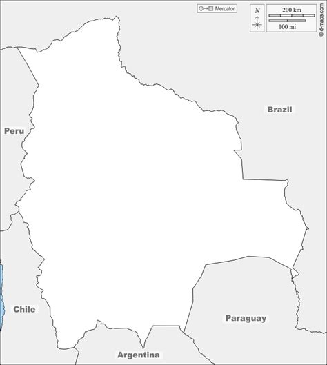 Mapa En Blanco De Bolivia Imagen Hd Para Colorear Imprimir E Dibujar