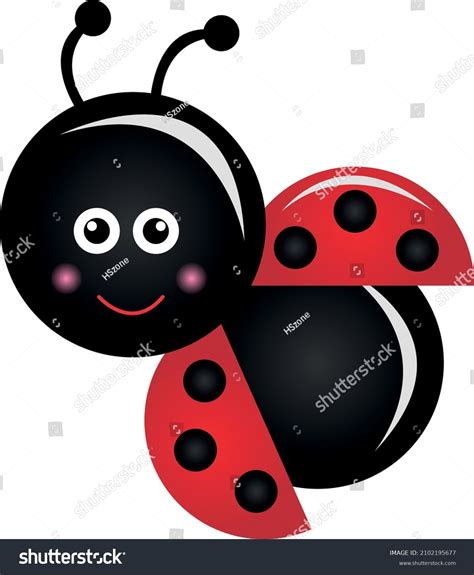 cute ladybug vector illustration ladybug clip stock vector royalty free 2102195677 shutterstock