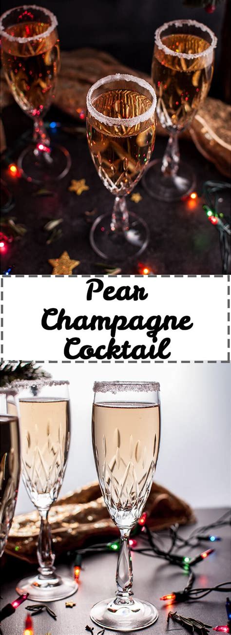 Spread holiday cheer with every sip by serving our christmas cocktails and drinks at your next holiday party. Christmas Pear Champagne Cocktail | Recipe | Champagne ...