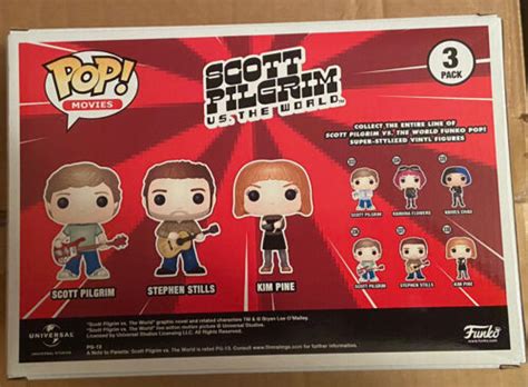 Funko Pop Sex Bob Omb 3 Pack Scott Pilgrim Stephen Stills Kim Pine Sdcc