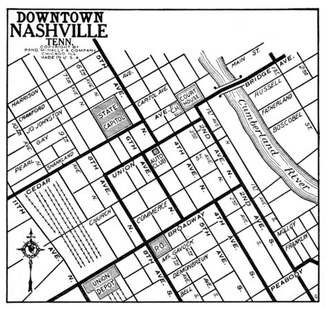 Street Map Of Downtown Nashville Tn Oklahoma Road
