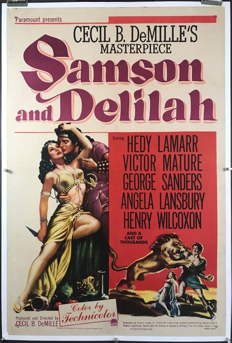 samson and delilah original hedy lamarr movie poster original vintage movie posters