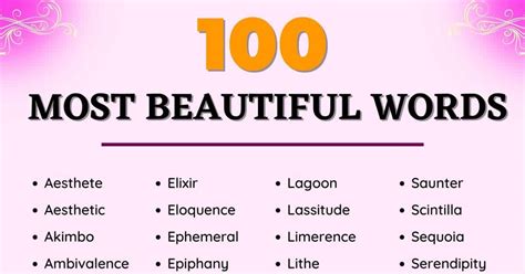 200 Beautiful Words In English List Of Elegant Pretty Words 7esl