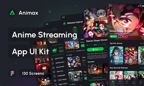 Animax Anime Streaming App UI Kit Figma Community