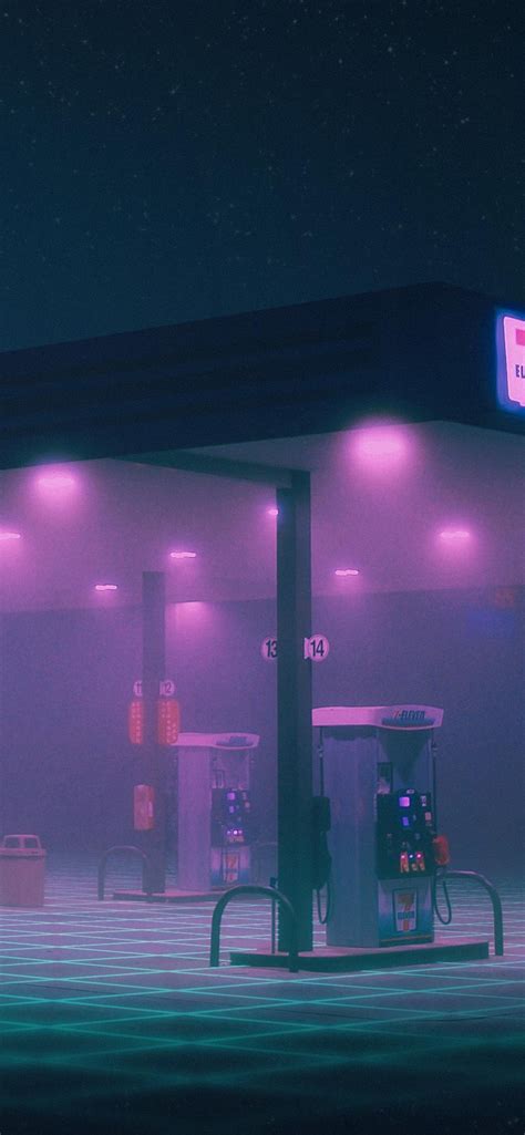 1242x2688 Gas Station Minimalist Iphone Xs Max Hd 4k Wallpapers Images