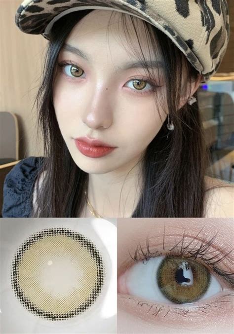 I Dol Lens Canna Roze Olive Green In 2020 Green Contacts Lenses
