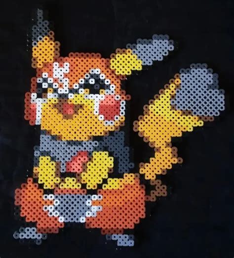 Libre Pikachu Perler Bead Pixel Art Eur 2249 Picclick Fr