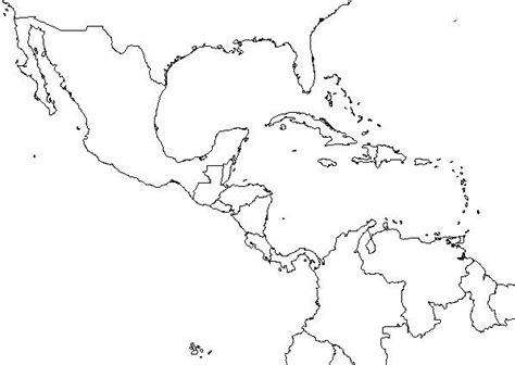 Blank Map Of Caribbean Islands