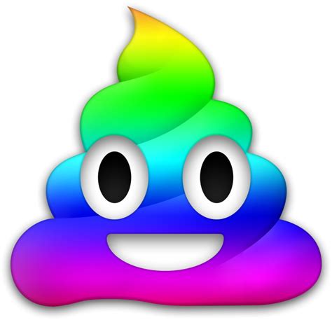 Rainbow Poop Emoji Png