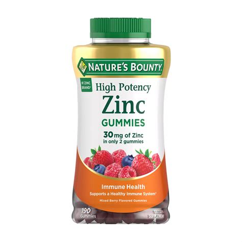 Nature's Bounty Zinc Gummy, 190 ct. | BJ's Wholesale Club