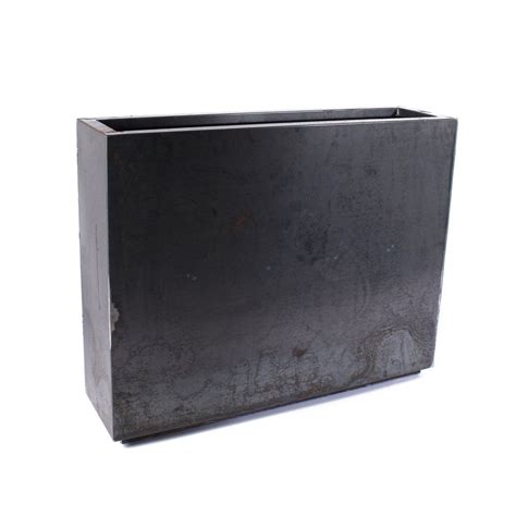 A corten steel planter box designed for extra deep roots has drainage holes and comes in two sizes (16 and 20 inches); Veradek Metallic Series Corten Steel Medium Span Planter ...