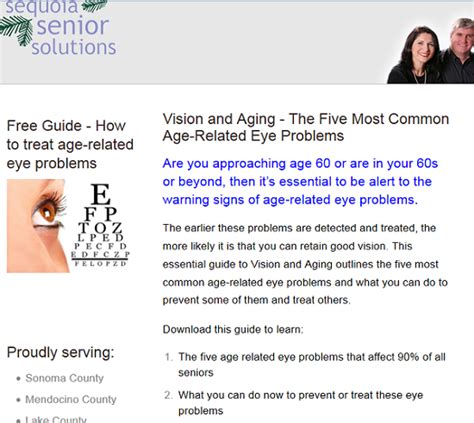 Vision And Aging The Five Most Common Age Related Eye Problems For