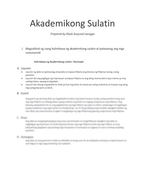 Akademikong Sulatin Talumpati