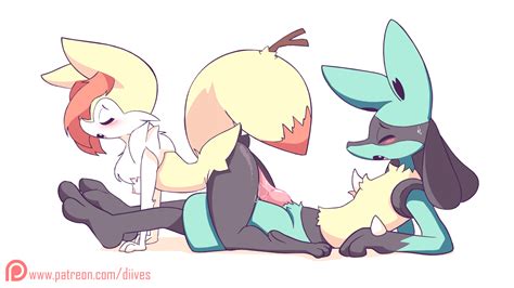 Rule 34 Animated Anthro Braixen Color Colored Diives Female Furry  Low Res Lucario Male