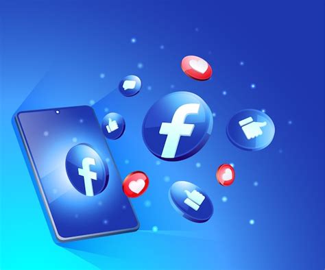 Icônes De Médias Sociaux Facebook Avec Symbole De Smartphone Vecteur