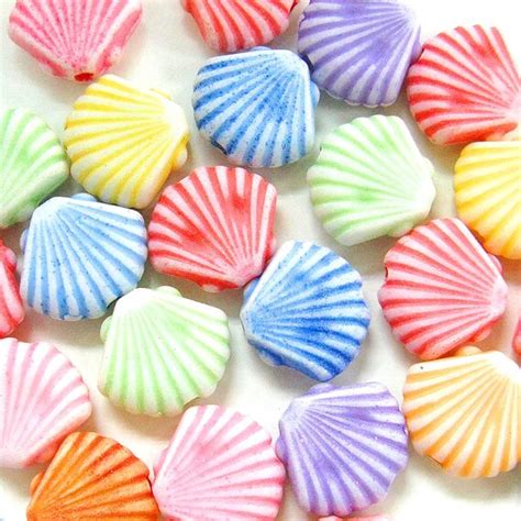 100pcs 12mm Tiny Plastic Sea Shell Shape Loose By Craftsutopia