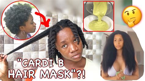 i tried the cardi b hair mask on my stubborn hair shocking results youtube