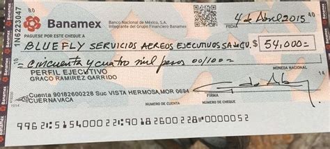 ¿cómo Llenar Un Cheque Banamex La Compra Ideal México
