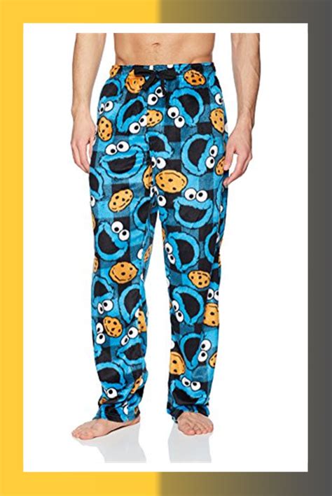 sesame street men s cookie monster pajama sleep bottom in 2020 cookie monster pajamas monster