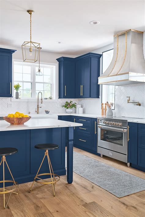 Navy Blue Kitchen Kitchen Cabinet Design Maple Kitchen Cabinets