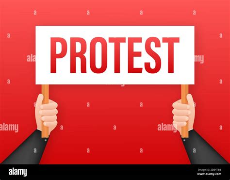 Protesters Hands Holding Protest Signs Vector Stock Illustration Stock Vector Image Art Alamy