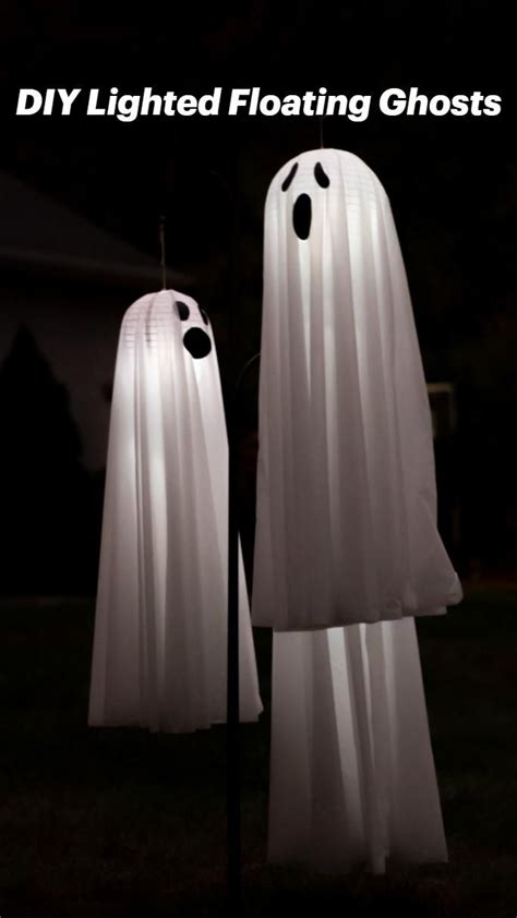Diy Lighted Floating Ghosts Halloween Outdoor Decorations Halloween