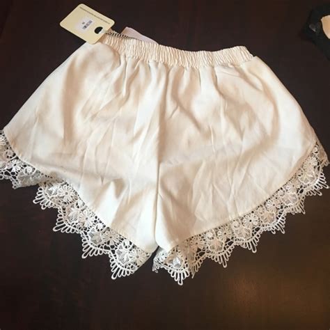 52 Off Lf Pants Brand New White Mika And Gala Lace Shorts From No