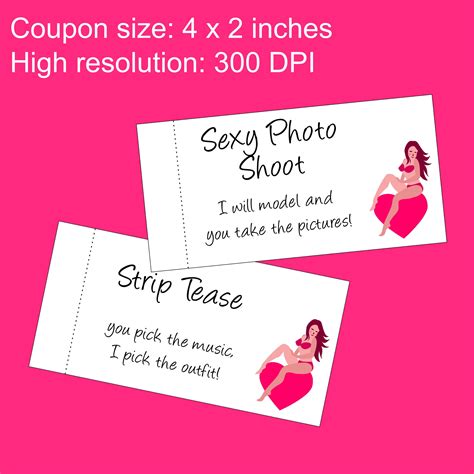 Sexy Birthday T For Him Printable Naughty Coupons Book And 20 Sexy