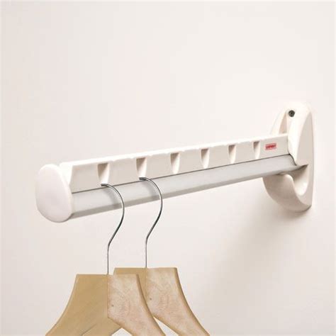 Easy assembly is required, but all hardware, including wall mounting hardware, is included. Caraselle Wall Mounted Clothes Rail Airette Hanger in White