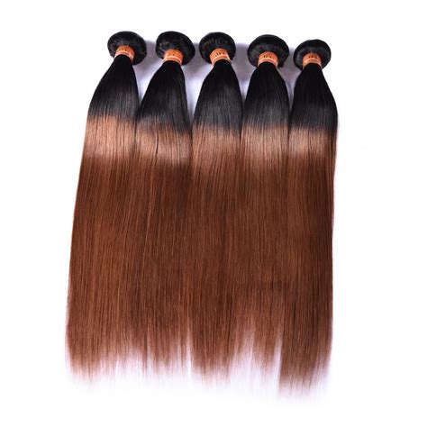 100 human ombre straight red remy hair extensions 3 bundles. TOP Grade real human hair uk, ombre color 1b/30 straight ...