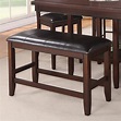 Crown Mark Fulton Counter Height Bench with Upholstered Seat | Darvin ...