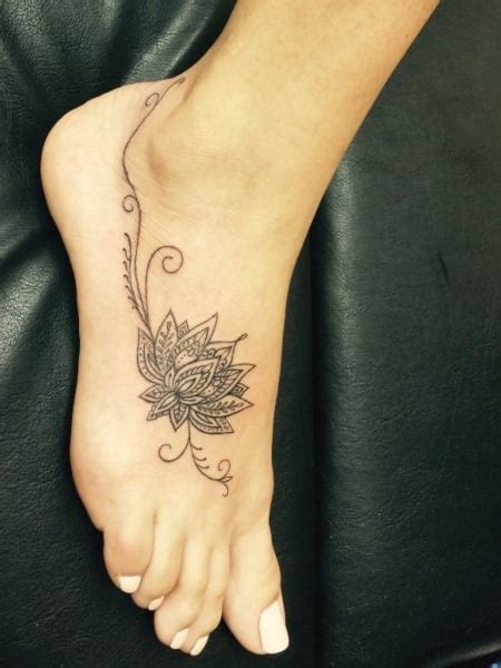 Flower Tattoo Design On Foot Best Flower Site