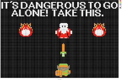 Its Dangerous To Go Alone Legend Of Zelda Cross Stitch Etsy Uk