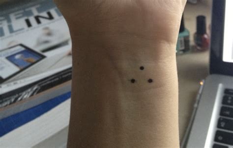 Three Dots In A Triangle Spiritual Meaning Moles Freckles Tattoo