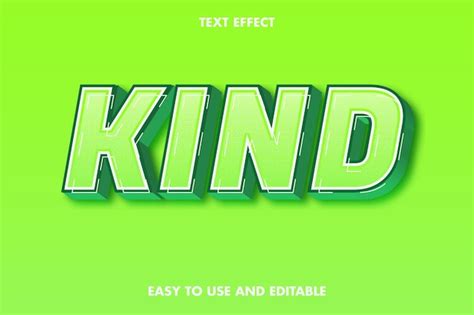 Premium Vector Kind Text Effect Editable Font Style