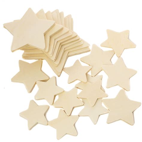 Assorted Unfinished Wood Star Cutouts Wooden Hearts And Stars Wood
