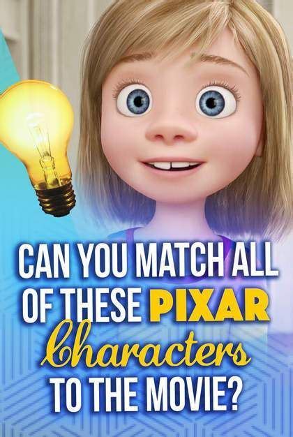 Quiz Can You Match All Of These Pixar Characters To The Movie In 2021 Pixar Characters