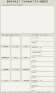Detailed Character Profile Template by PrinceLink on DeviantArt ...