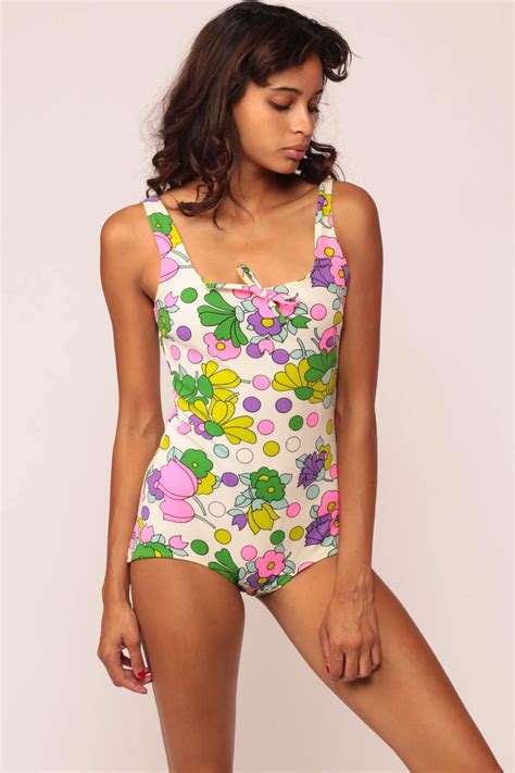 Floral Swimsuit One Piece Bathing Suit S Hippie Boho S Swim Suit