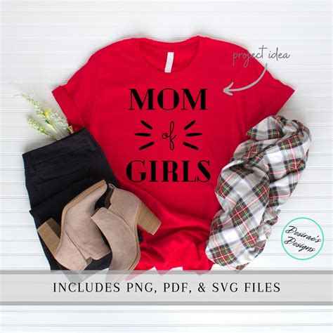 Mom Of Girls Svg Girl Mom Cricut Svg Instant Download Silhouette Svg Cut Files Cute Svg Girl Mom